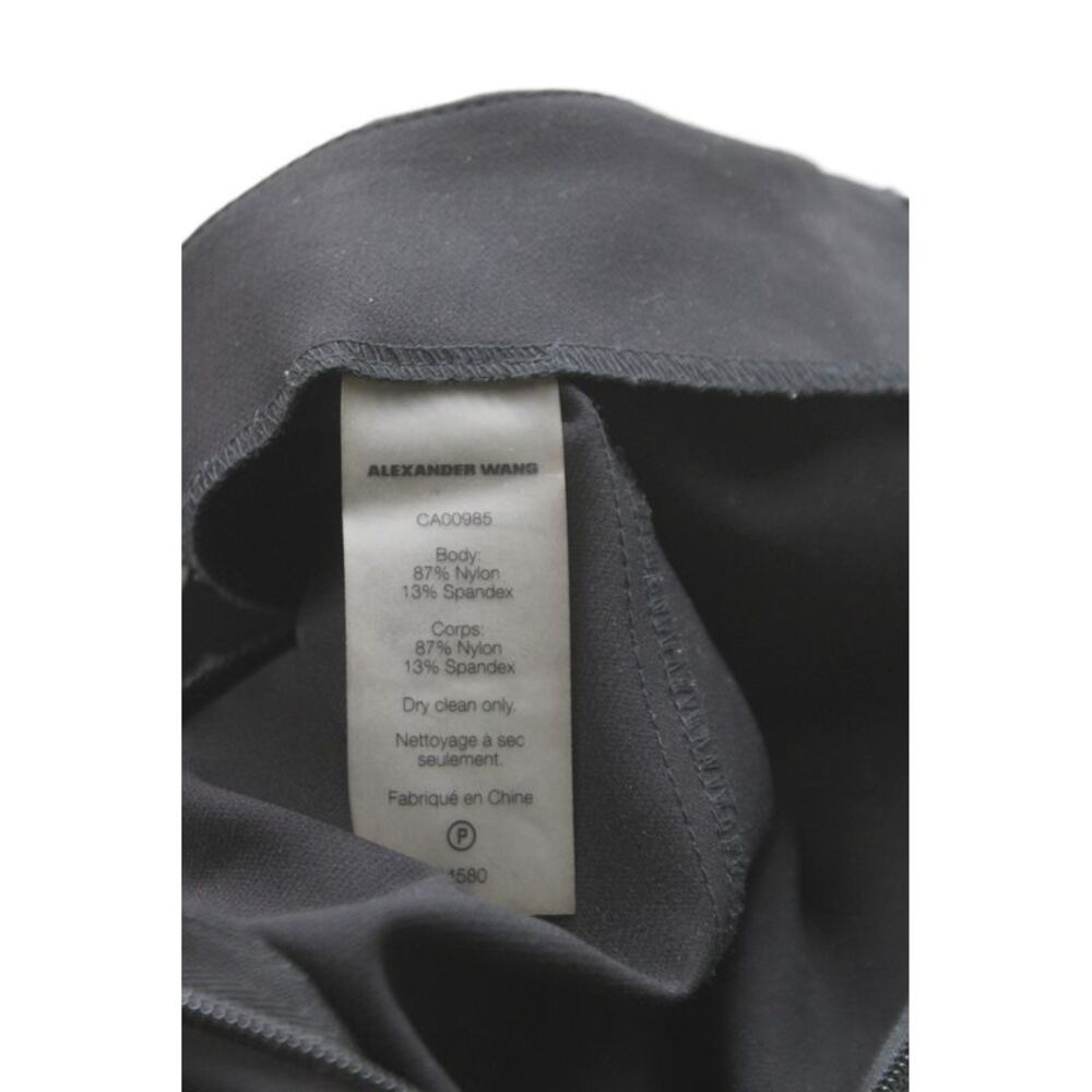 Alexander Wang Womens Ankle Pants Black Zip Nylon Minimalist Size 4 - Picture 5 of 6